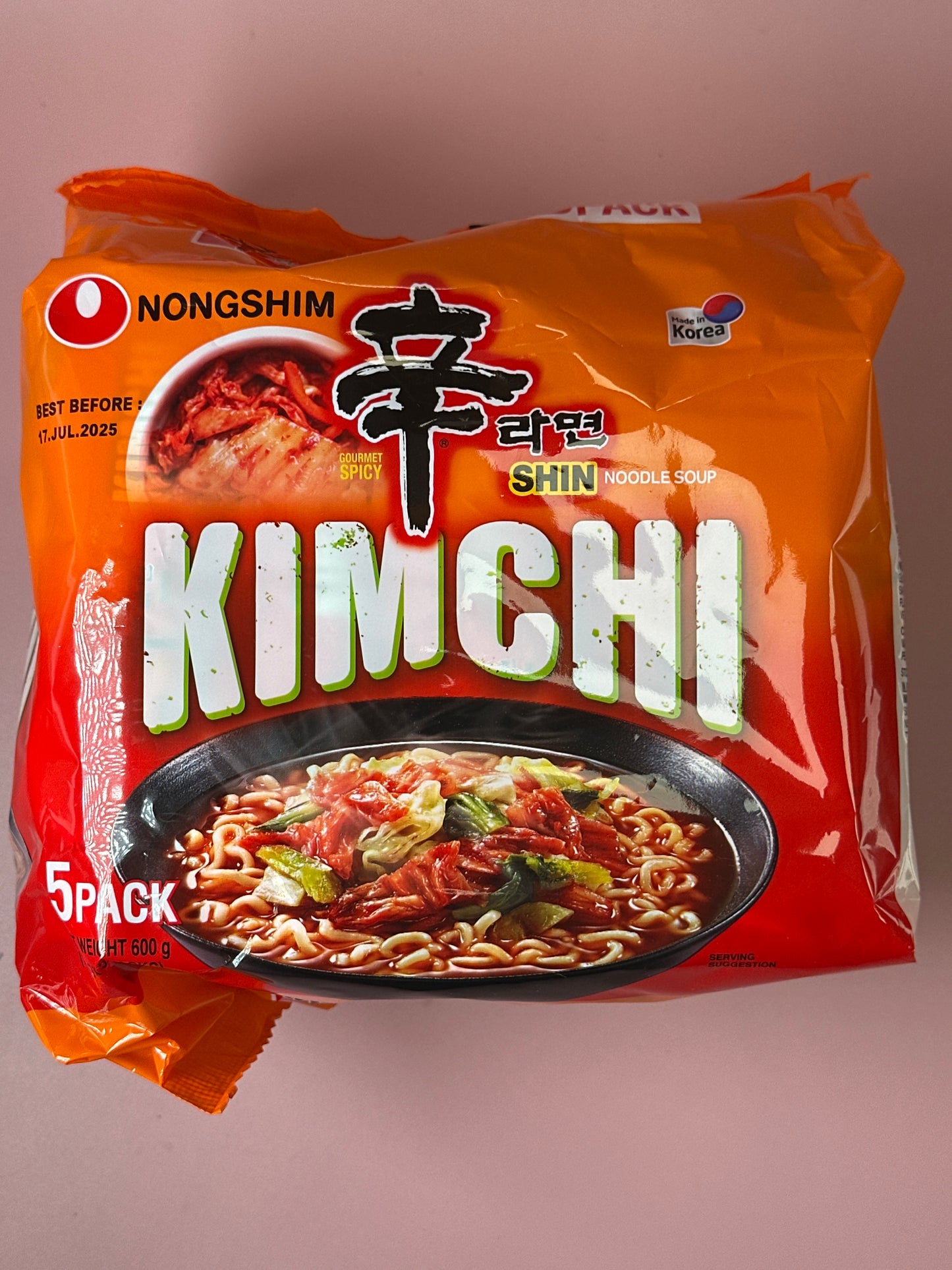Nongshim Shin Kimchi Ramyun 5Pk 600G