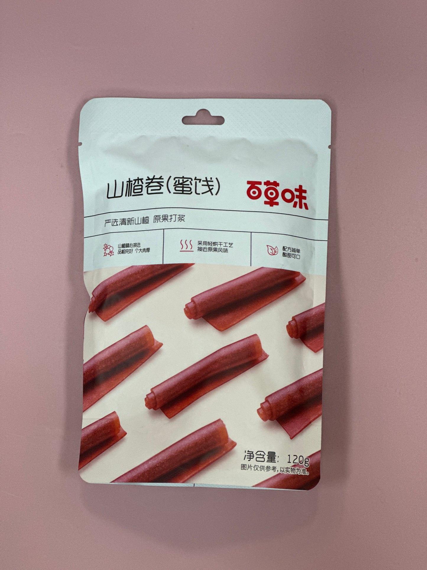 BCW hawthorn roll 120g 百草味山楂卷(蜜饯)