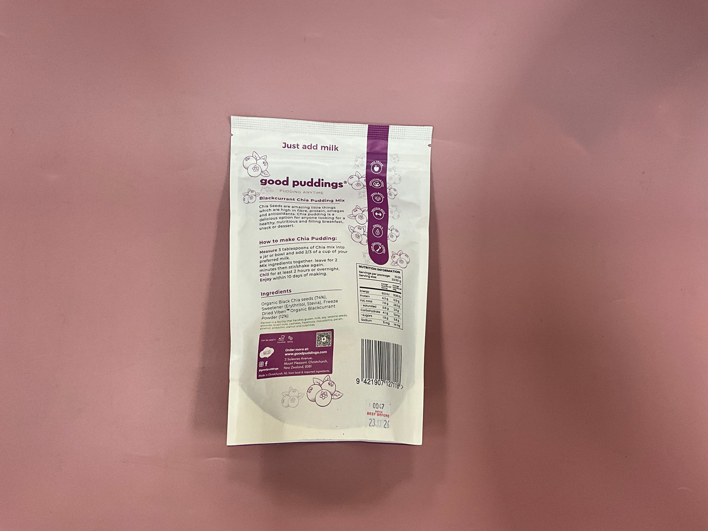 Good puddings chia mix Blackcurrant 335g