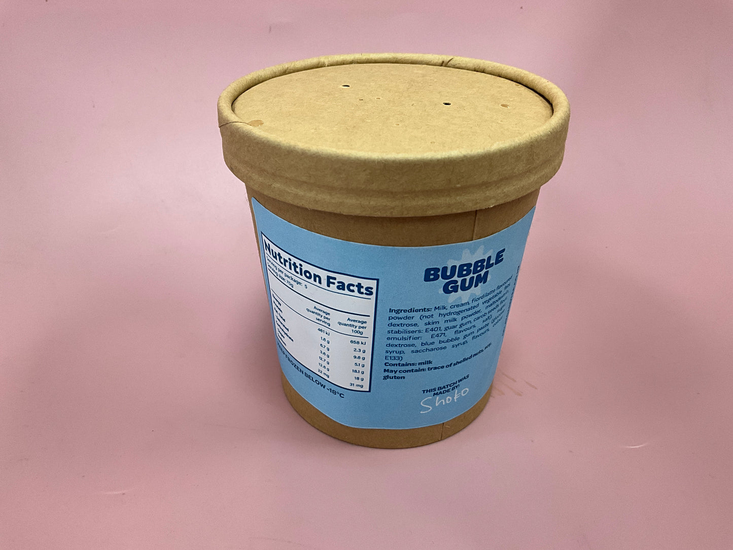 Gelato&Tea Bubble Gum Ice Cream 300g