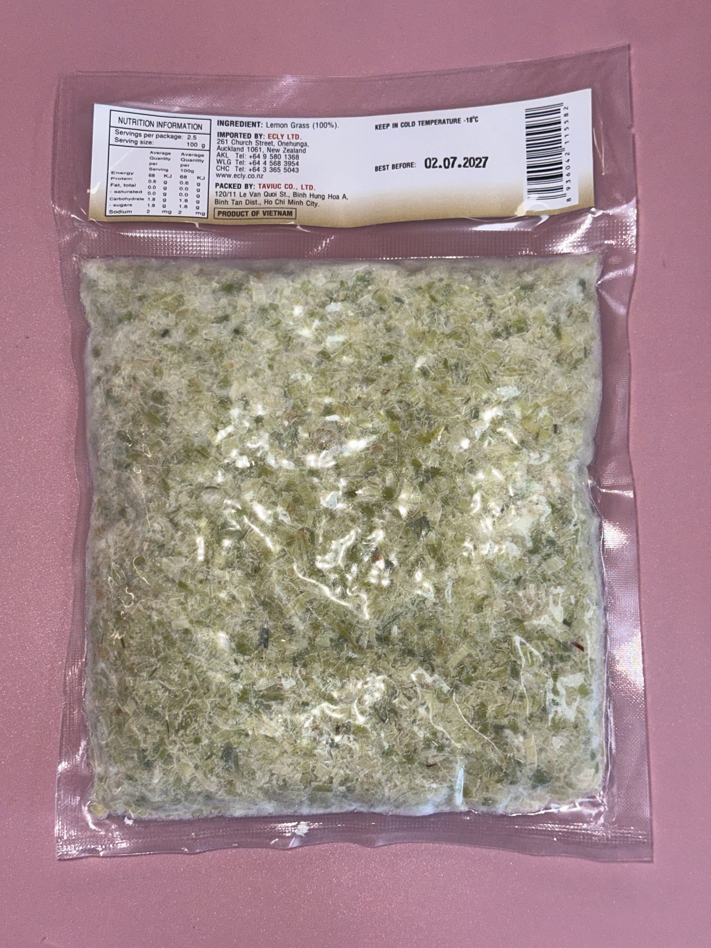Frozen Lemon Grass Slice