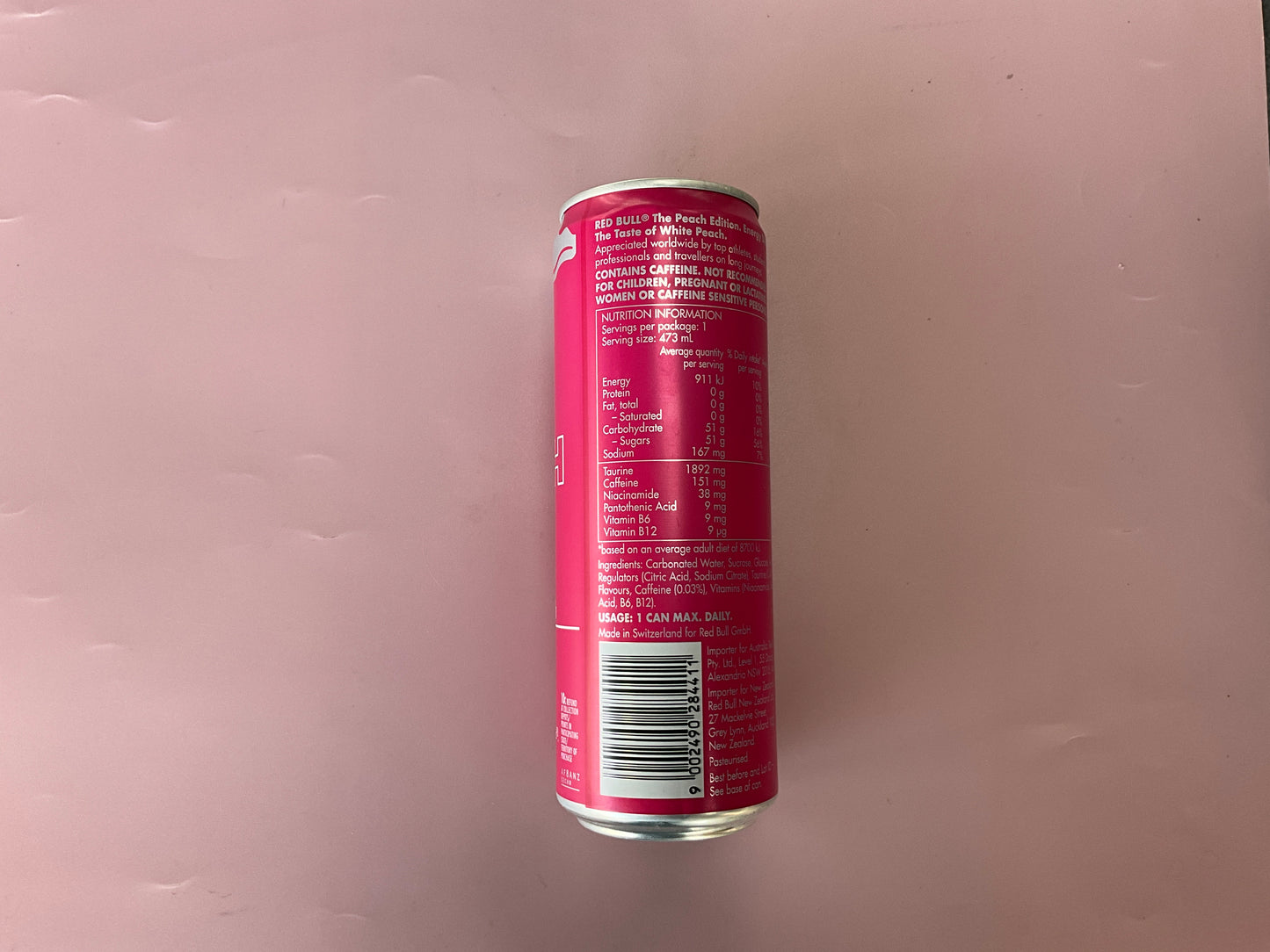 Red Bull Peach Edition Energy Drink 473ml