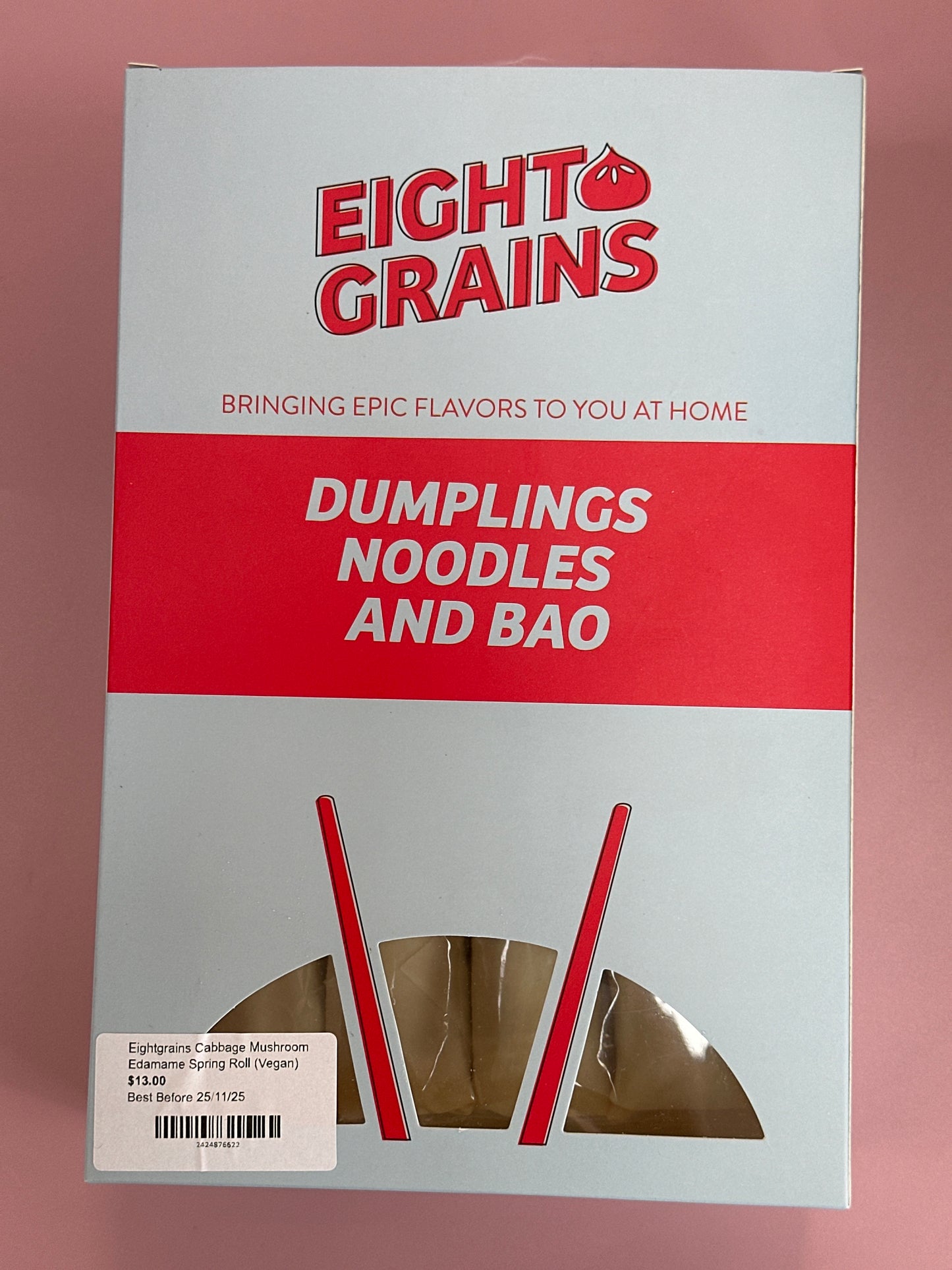 Eightgrains Cabbage Mushroom Edamame Spring Roll (8pc)