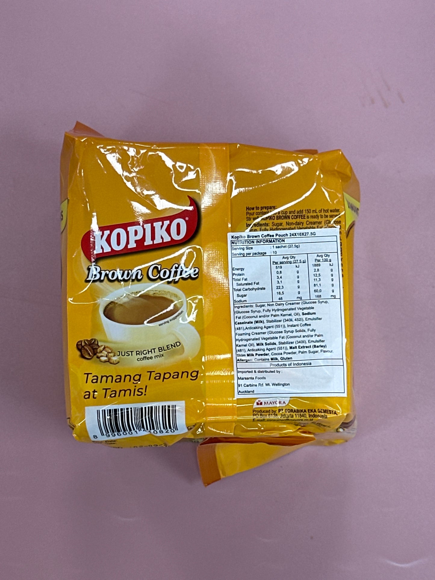 Kopico Brown Coffee泰国可比克黑糖咖啡 27.5g*10