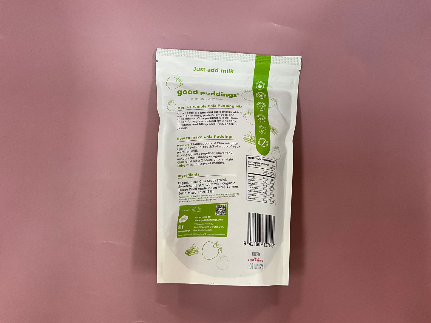Good puddings chia mix Apple Crumble 335g