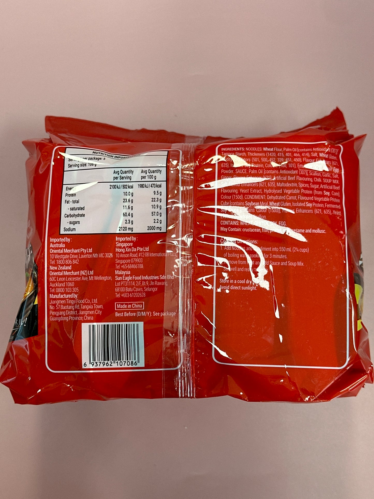 Master Kong Instant Noodle-Braised Beef Classic (5pack)