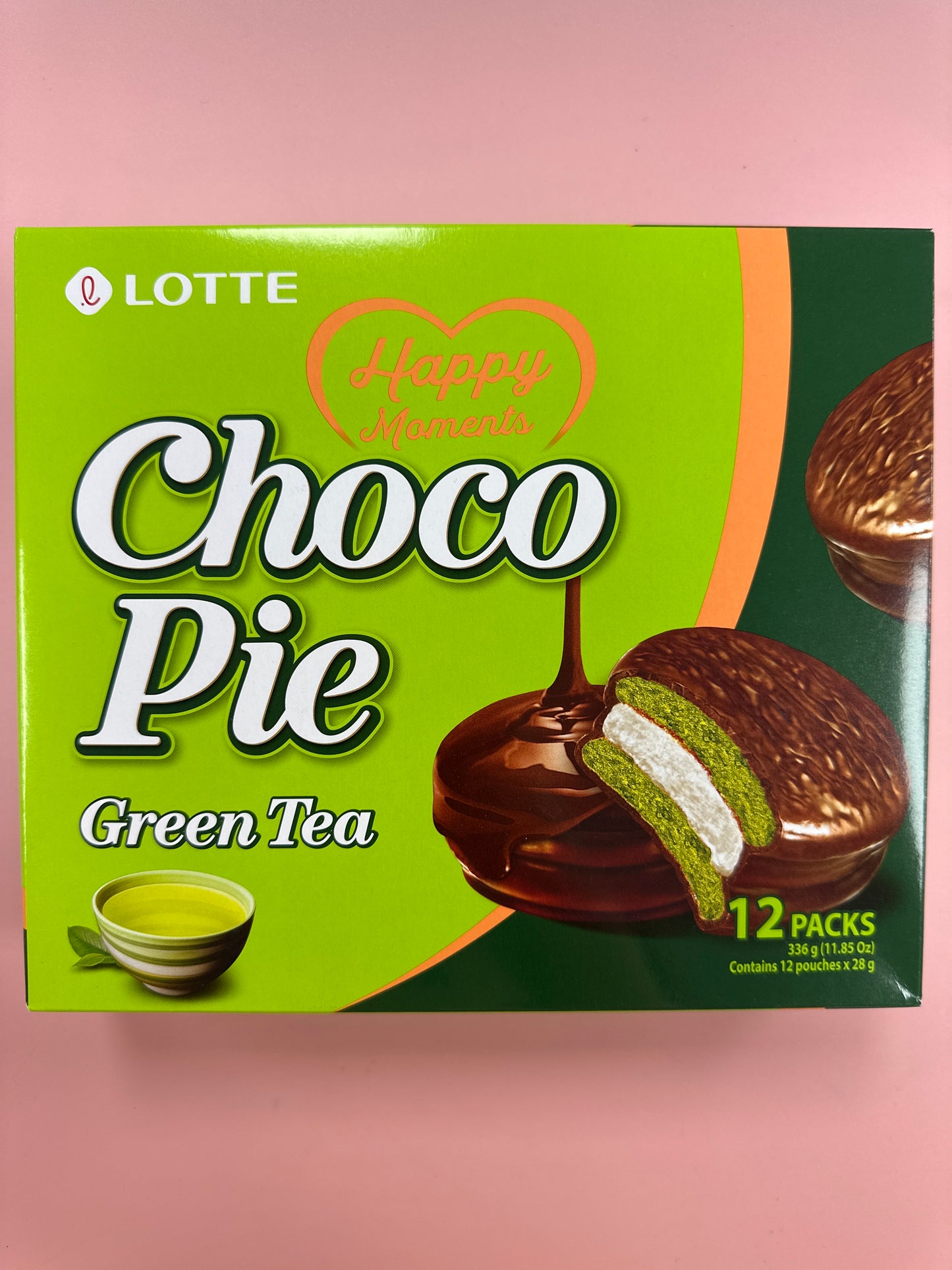 Lotte Choco Pie Green Tea 12P 336G