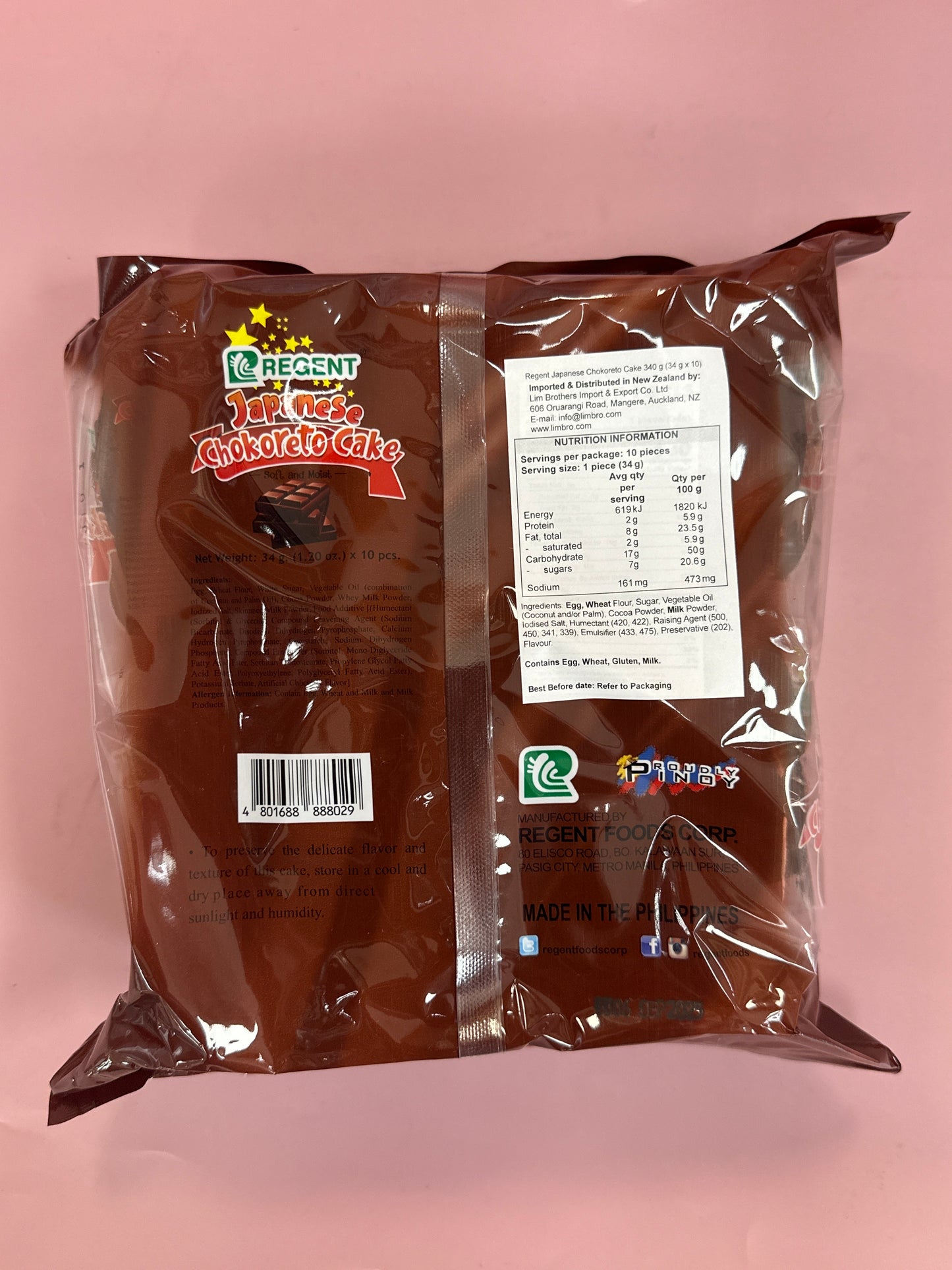 Regent Japanese Chokoreto Cake 340g