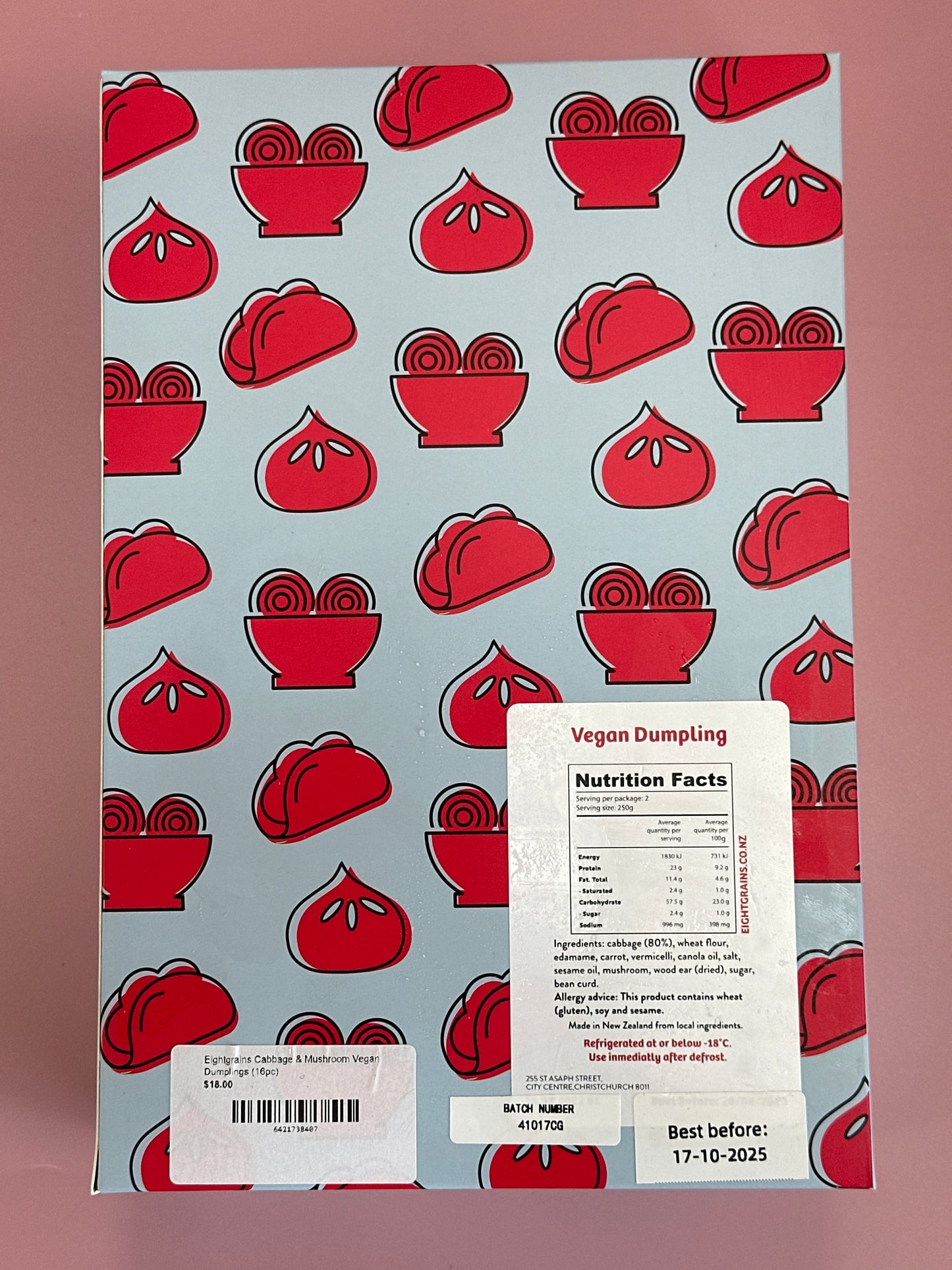 Eightgrains Cabbage & Mushroom Vegan Dumplings (16pc)