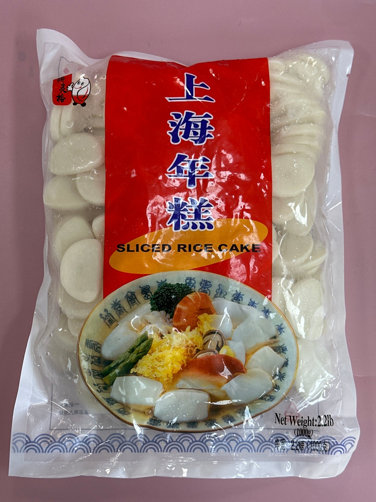 YZD Sliced rice cake 1kg 一只鼎冷冻上海年糕片