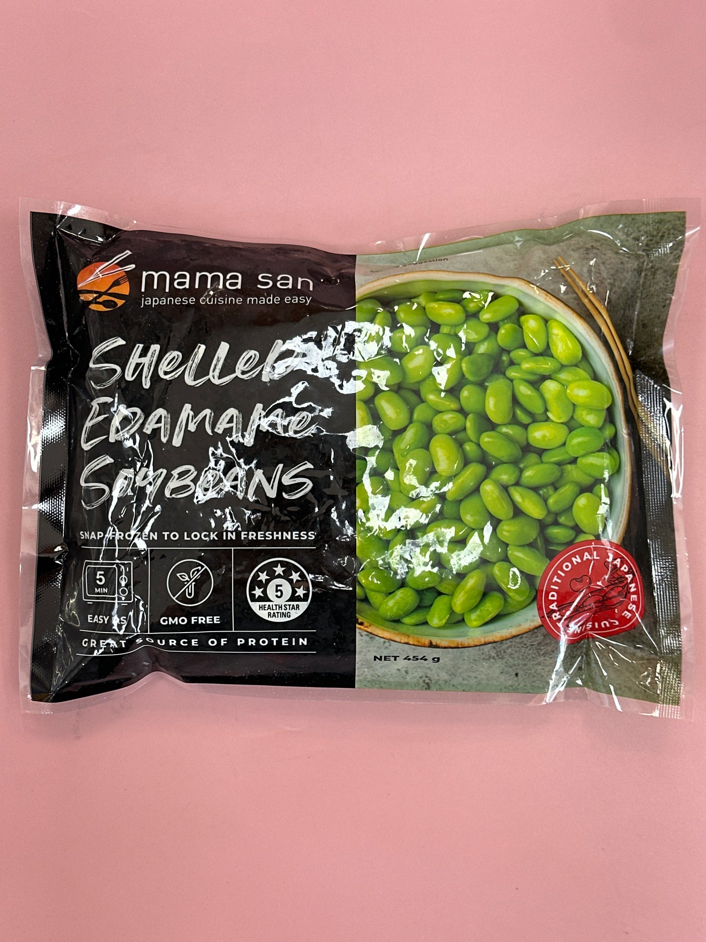 Mama San Shelled Edamame Soybeans (Without Shell)
