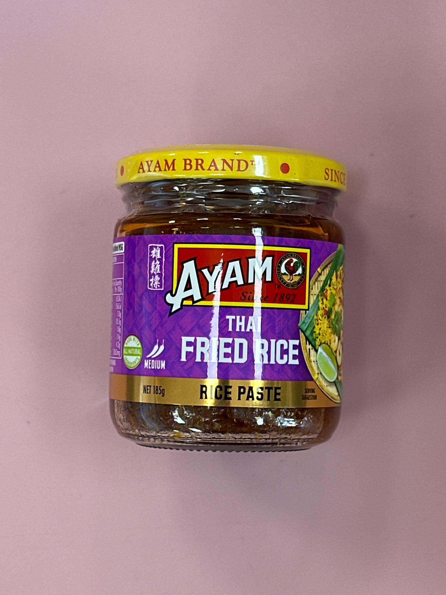 Ayam Thai fired paste 185g 雄鸡標泰式炒饭酱