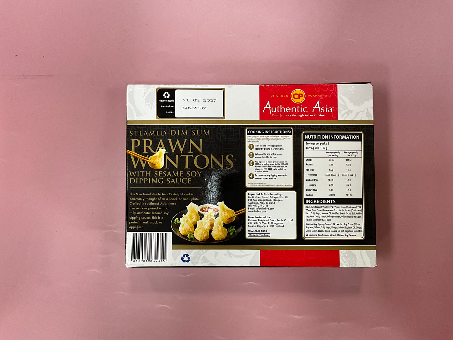 CP Authentic Asia Steamed Dim Sum Prawn CP 鲜虾云吞234