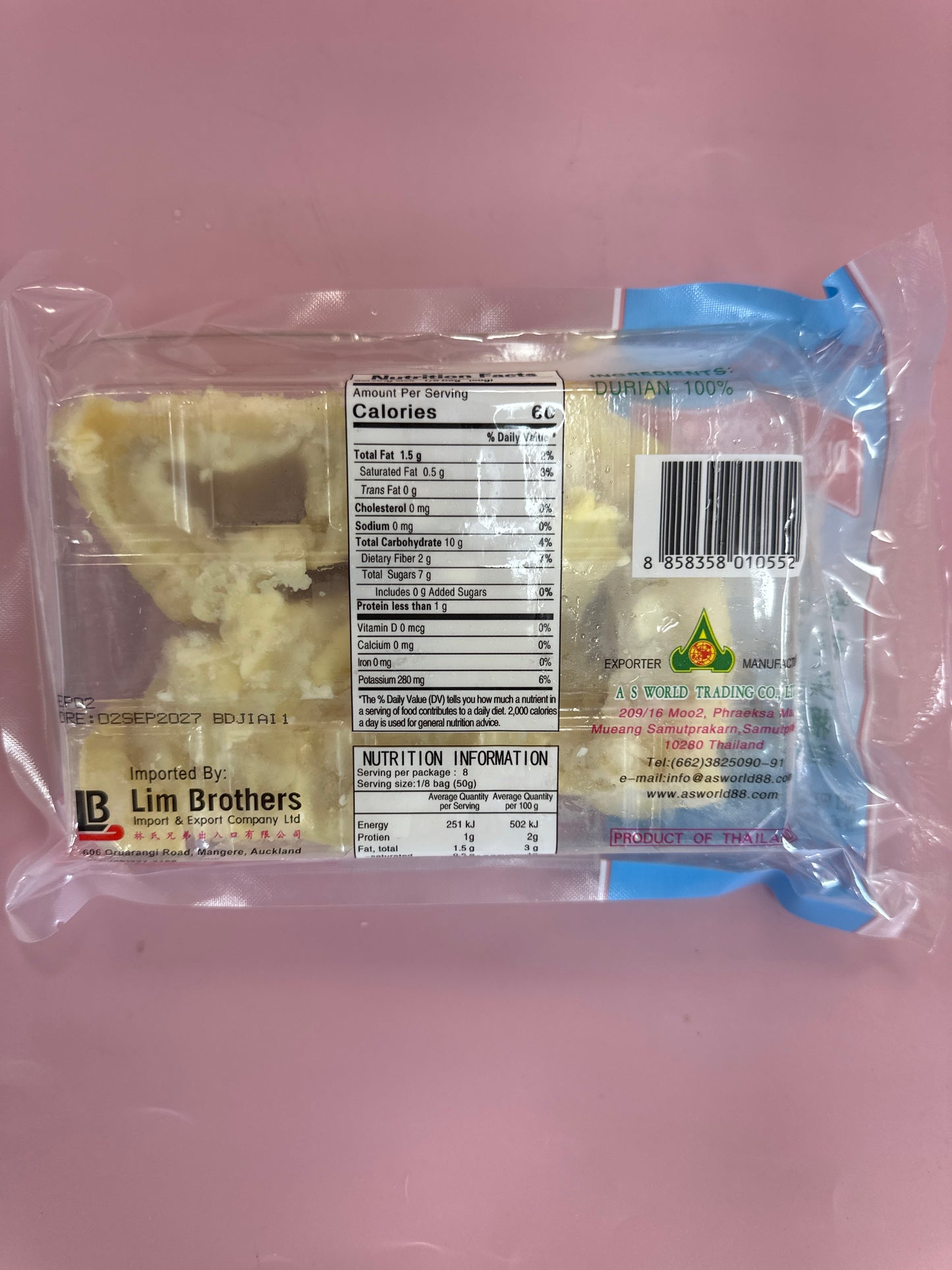 Green day Frozen Seedless Durian 400g