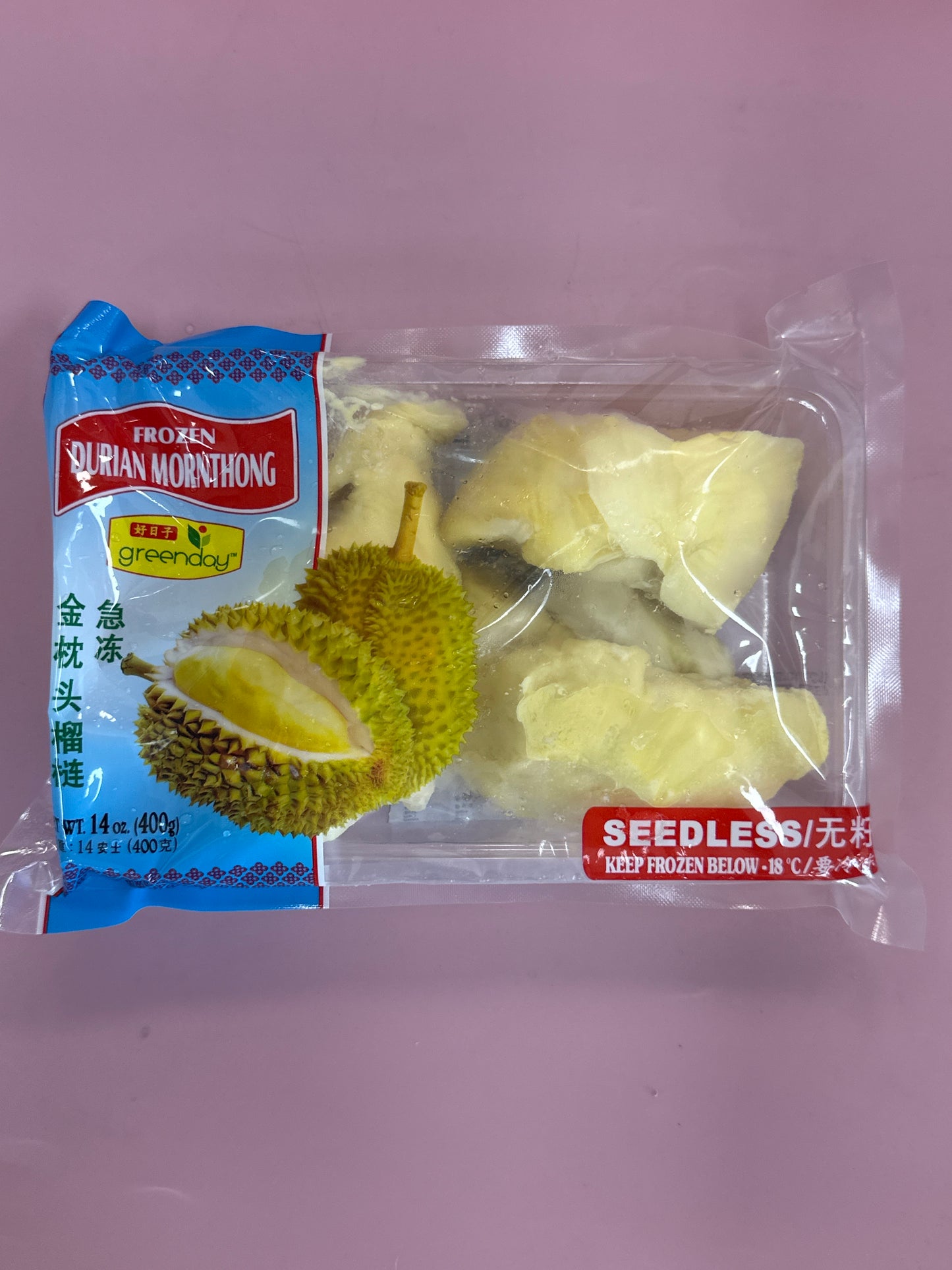 Green day Frozen Seedless Durian 400g