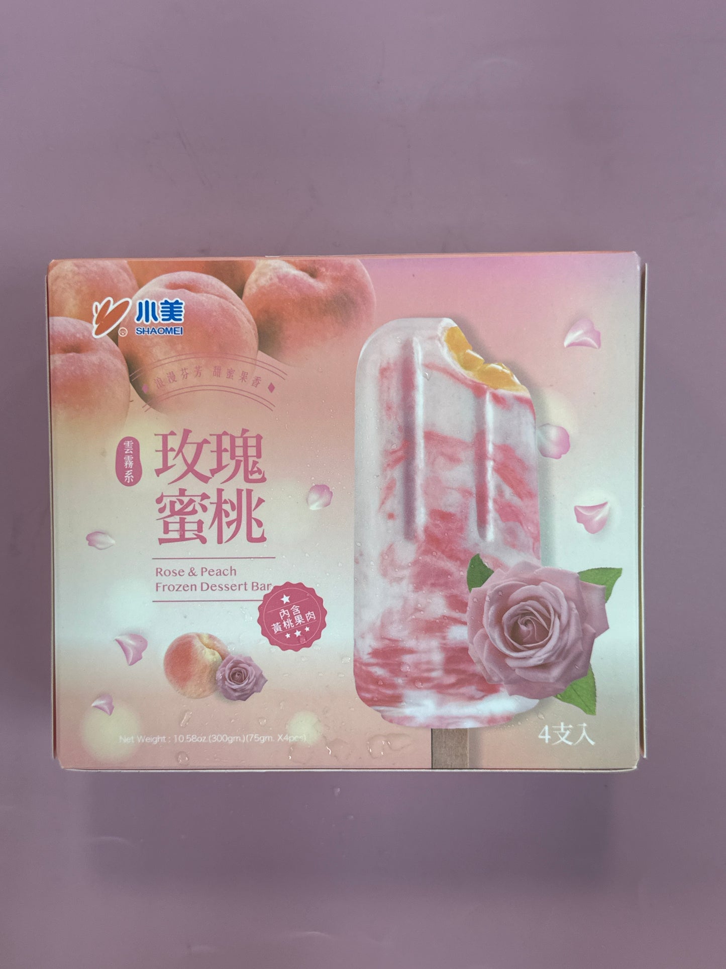 Shao Mei Rose & Peach Ice Cream Bar (4s)