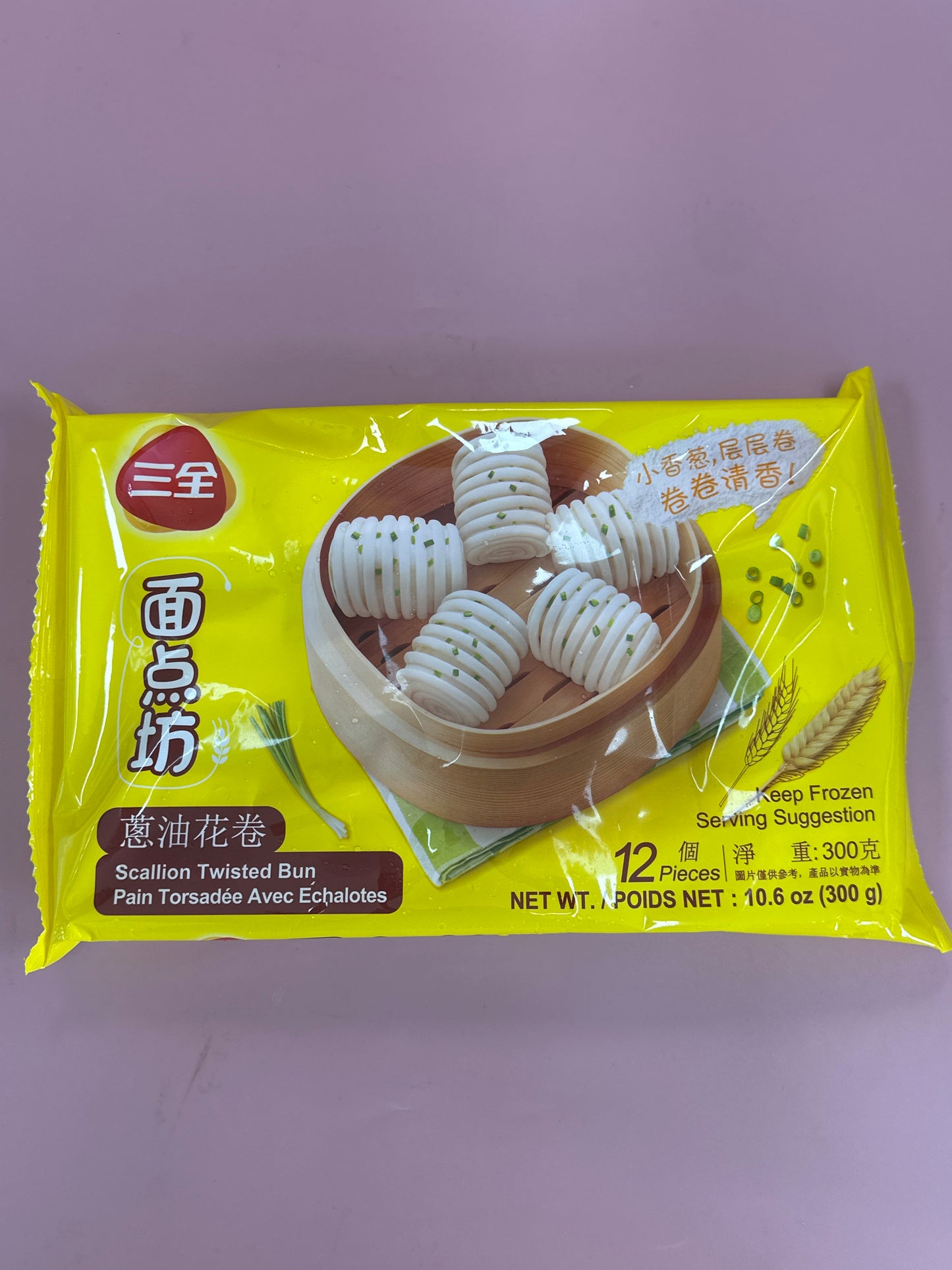 Sanquan Twisted Scallion Bun 300g