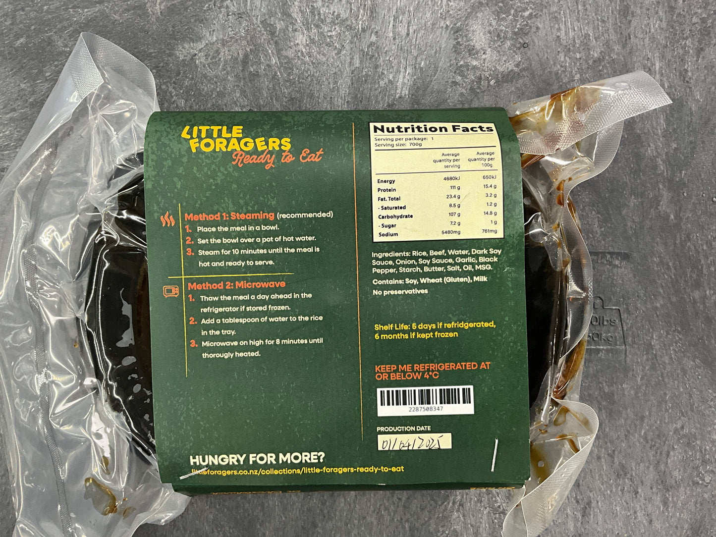Little Foragers Black Pepper Beef On Rice
