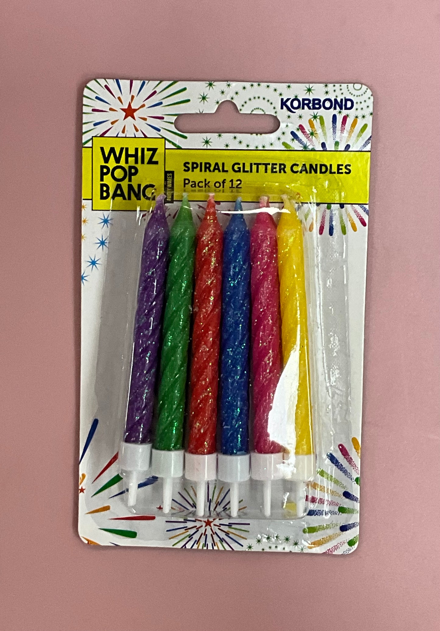 Spiral Glitter Candles