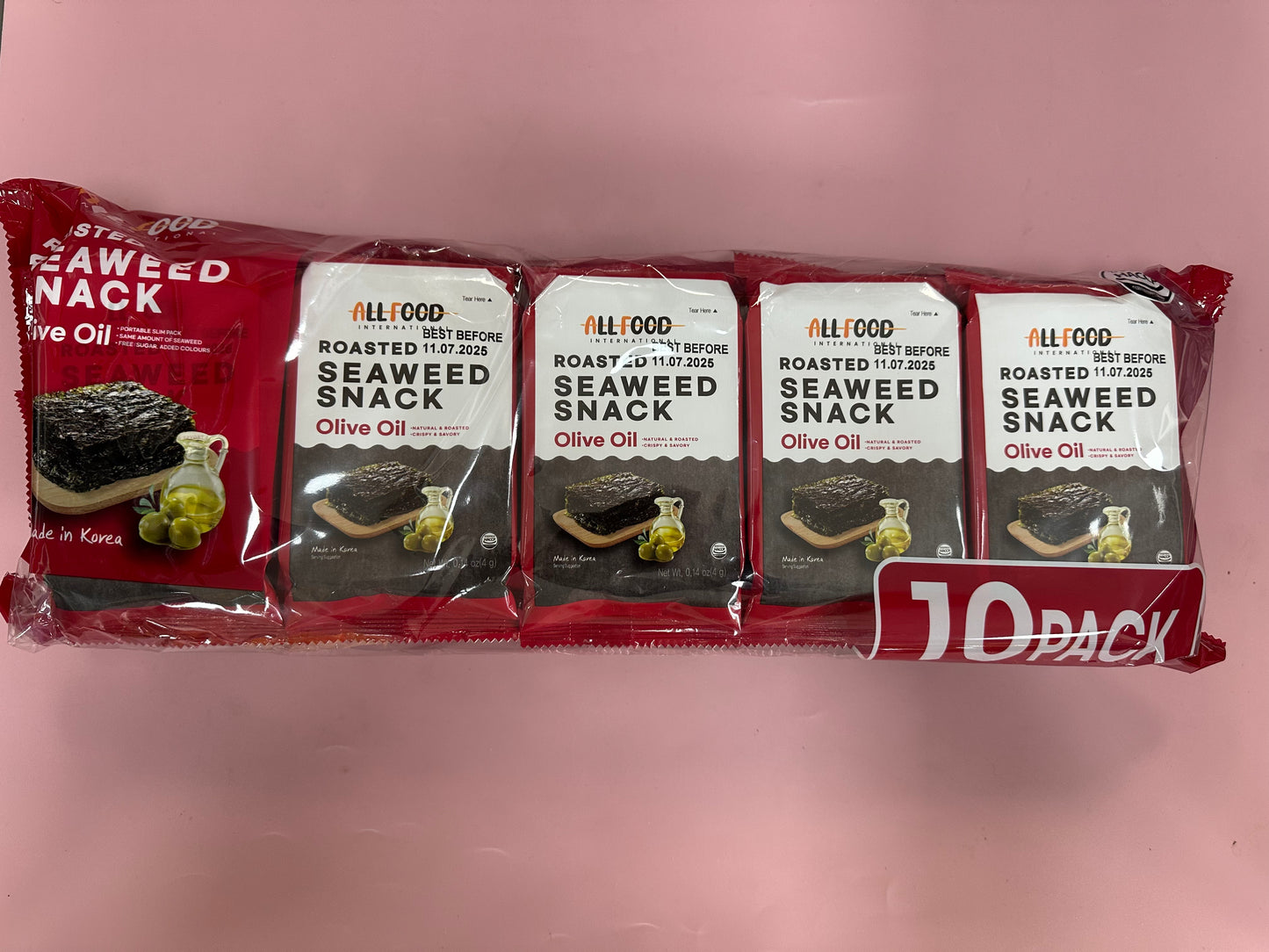 All Food Olive Oil Seaweed Snack Tray 10