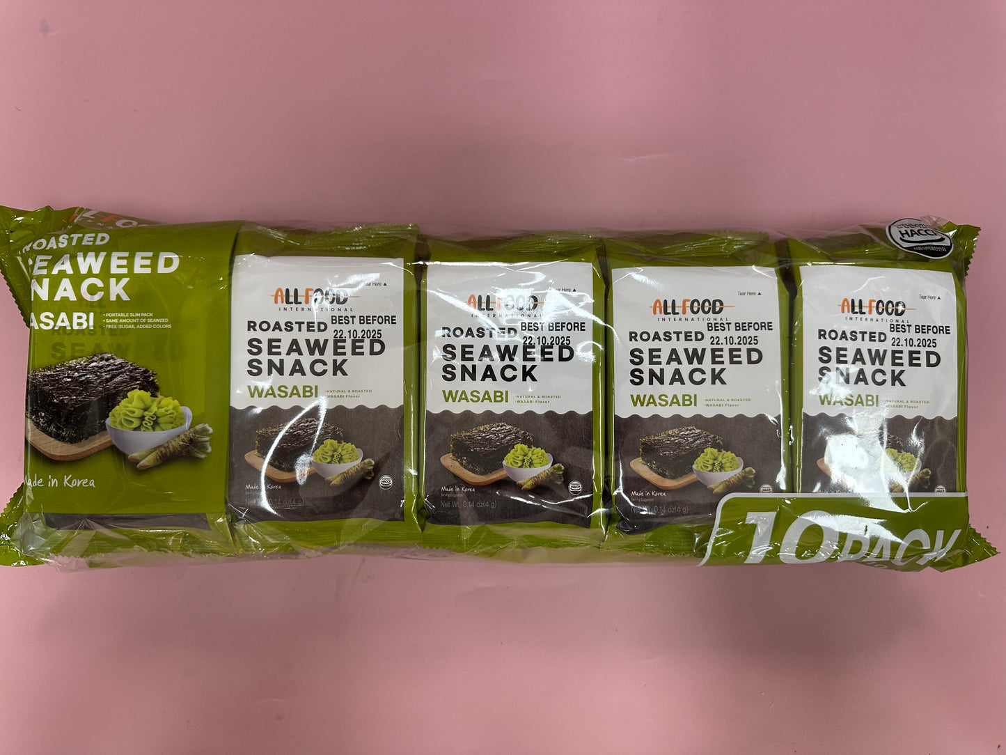 All Food Wasabi Seaweed Snack Tray 10 pa