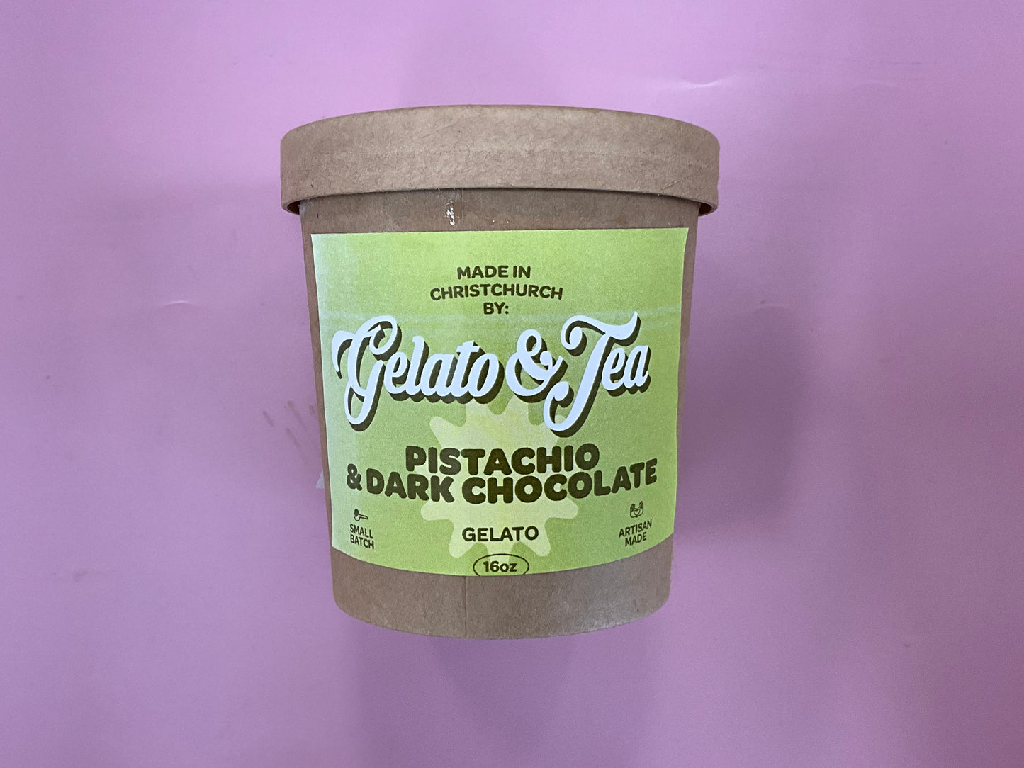 Gelato Tea Pistachio & Dark Chocolate Gelato 160z