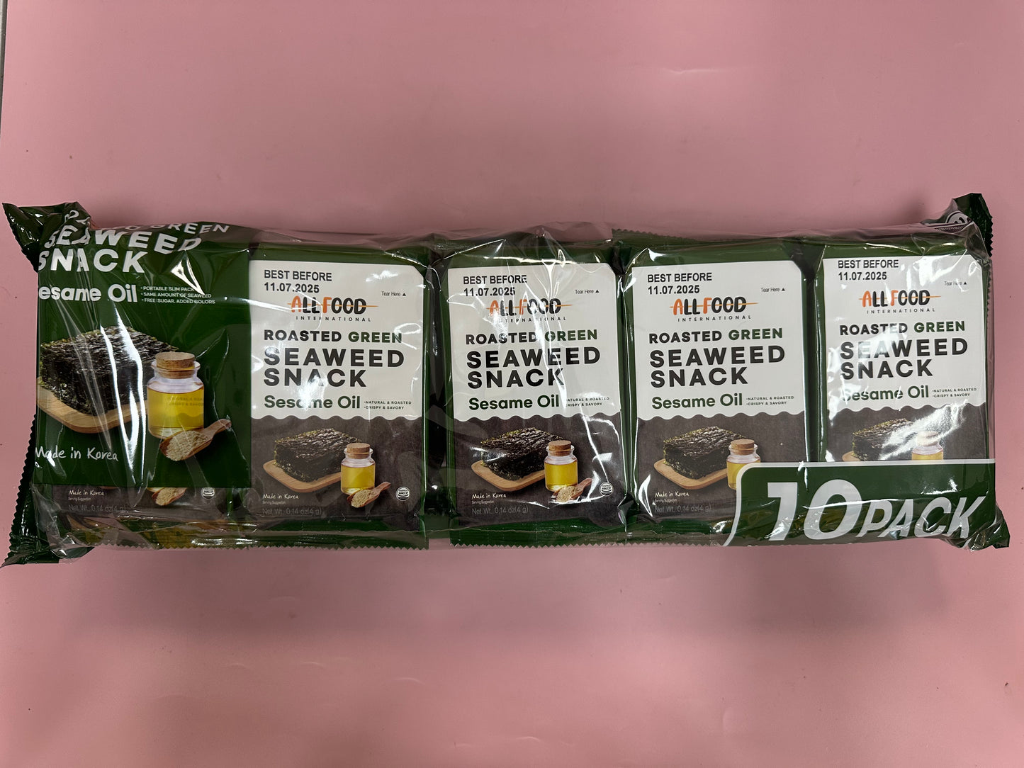 All Food Sesame Oil Seaweed Green Snack