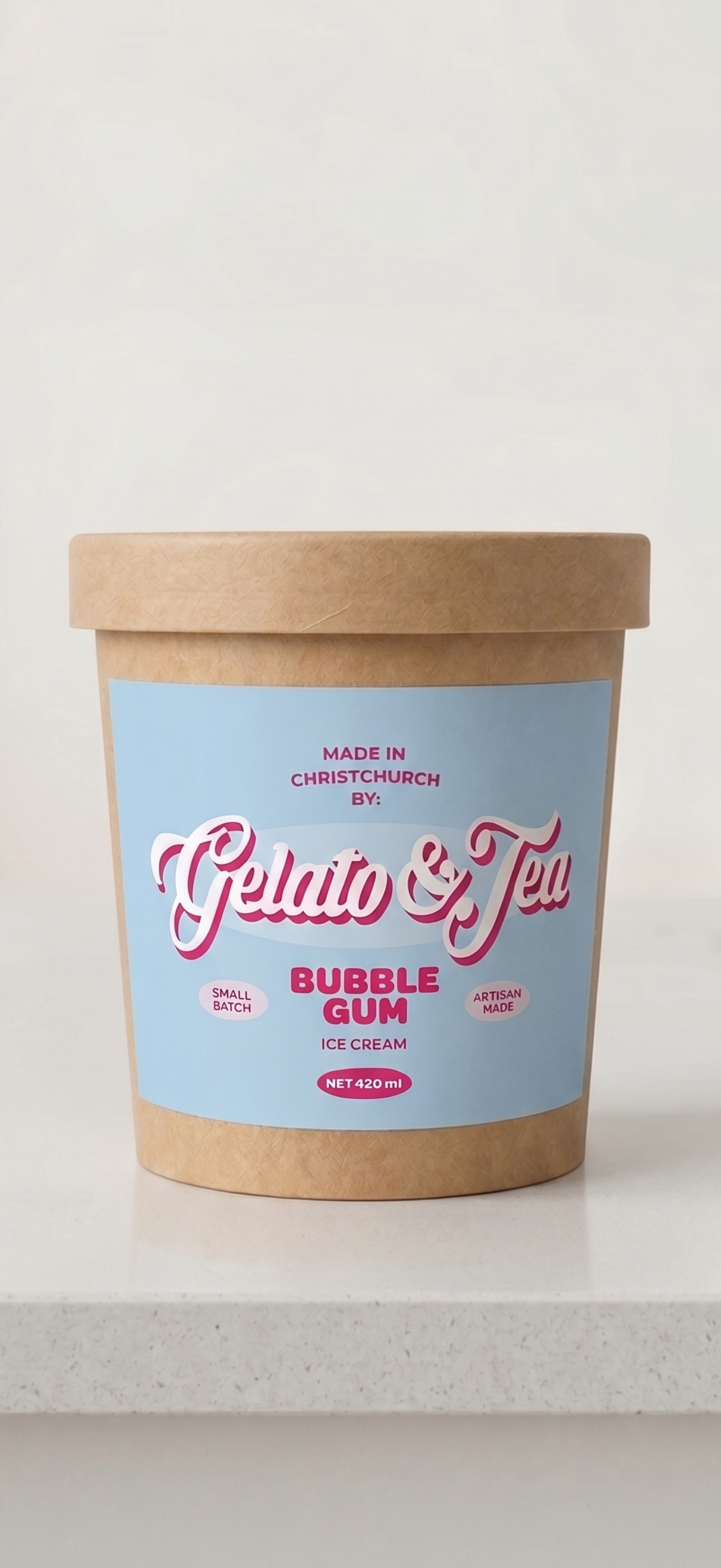 Gelato & Tea Bubble Gum Ice Cream 16oz