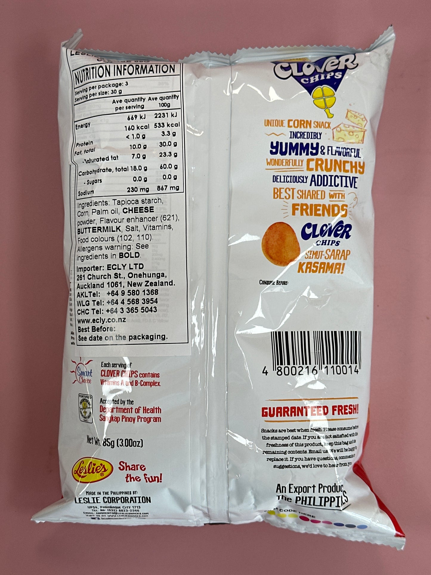 Leslie Clover Chips Cheese Flavour