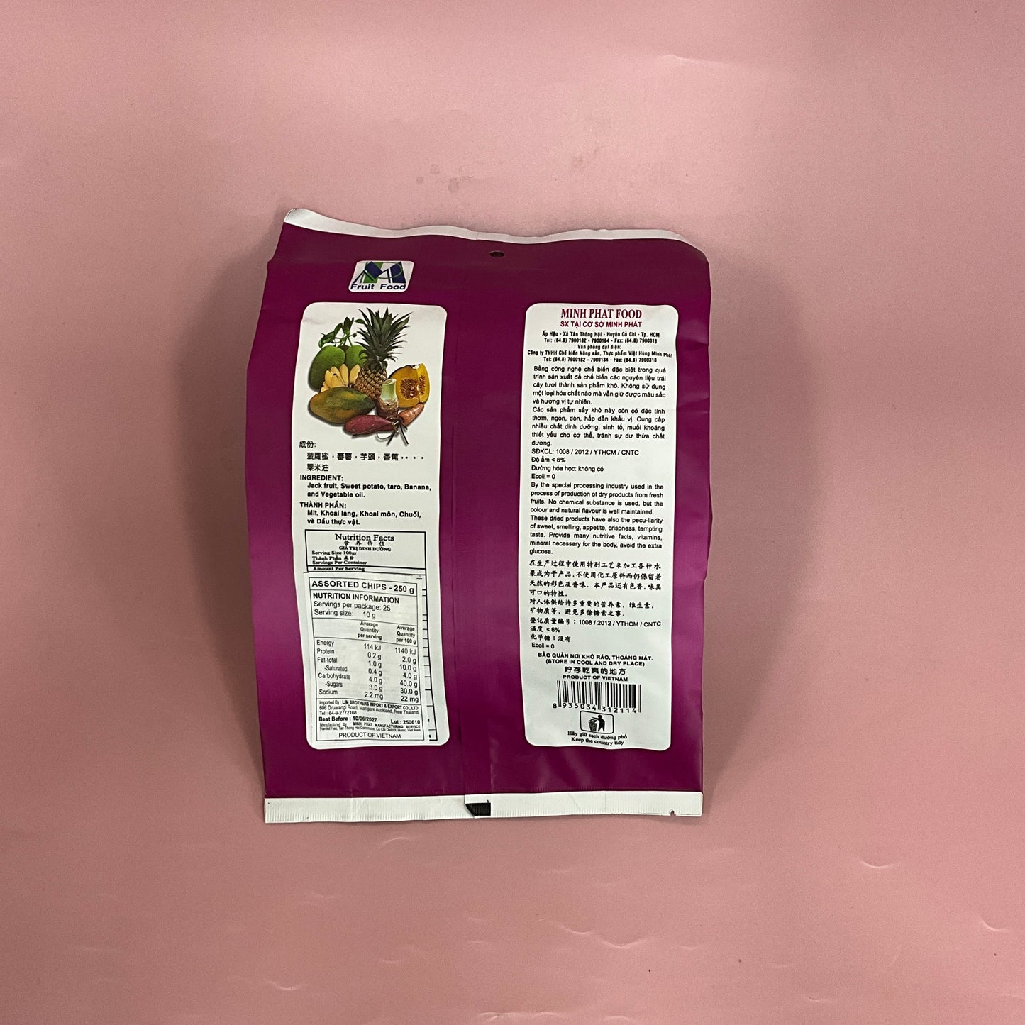 Vietnam Minh Phat Assorted Chips 250g 越南综合蔬果干