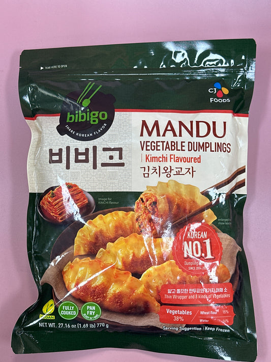 CJ Bibigo veg dumpling kimchi flavour