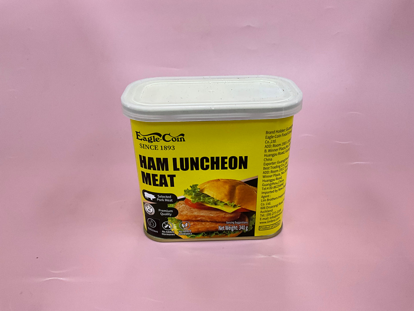 Eagle Coin Ham Luncheon Meat 340g 鹰金钱牌火腿午餐肉