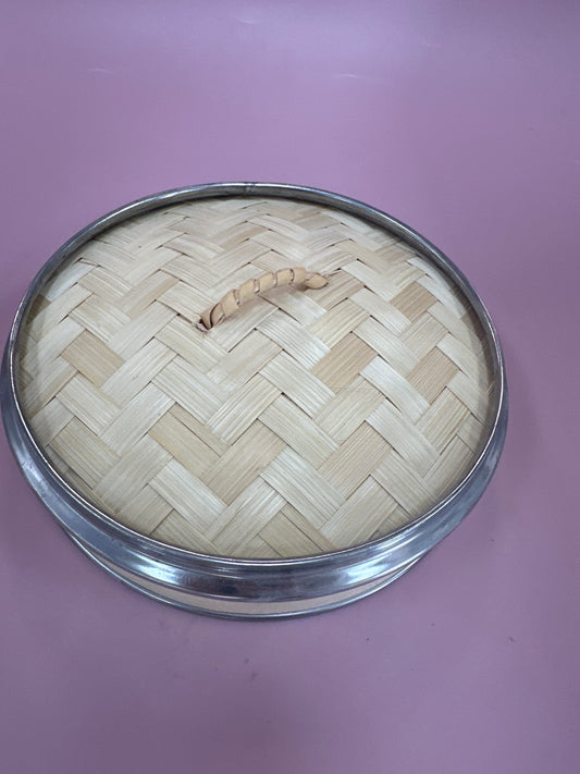 Metal Framed Bamboo Steamer Lid - Small