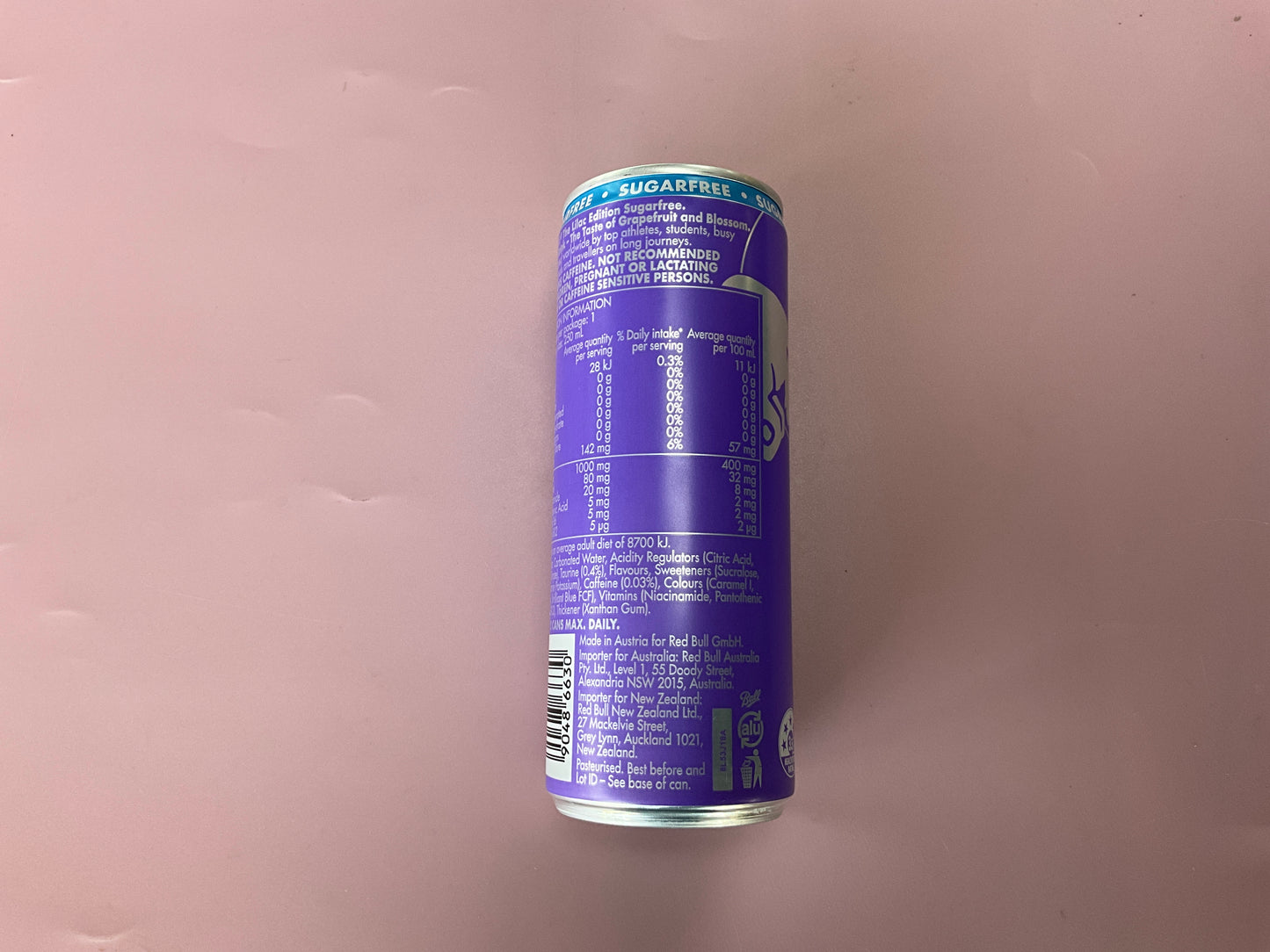 Red Bull Lilac Edition Sugar Free Energy Drink 250