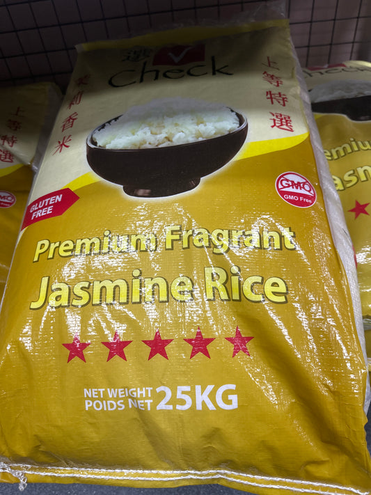 Check Premium Fragrant Jasmine Rice 25kg