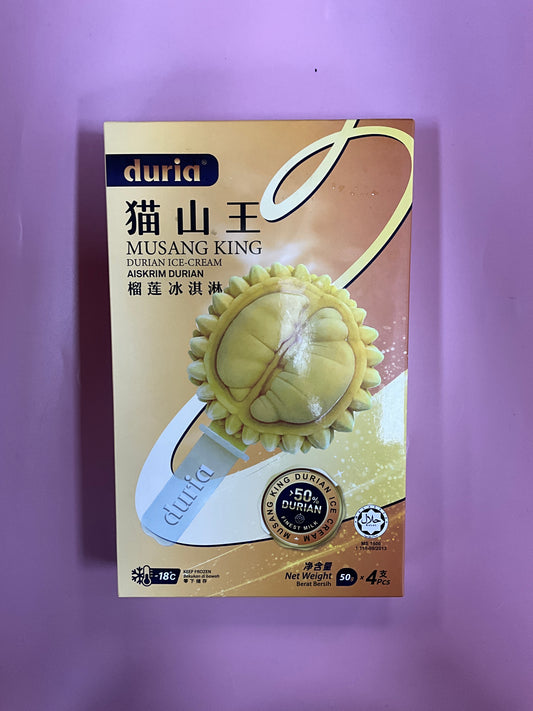 Duria Musang King Durian Ice-cream 50g*4 貓山王榴蓮冰淇淋