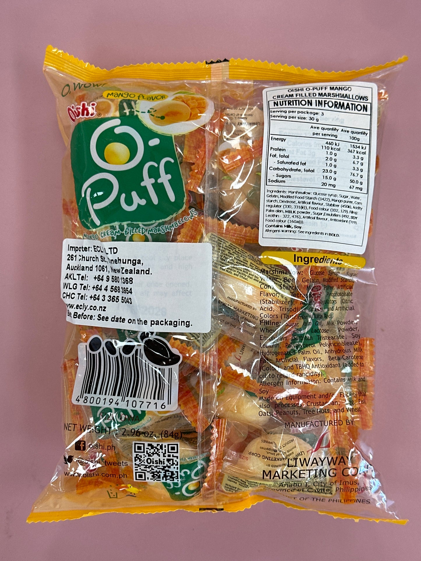 Oishi Opuff Mango Cream Filled