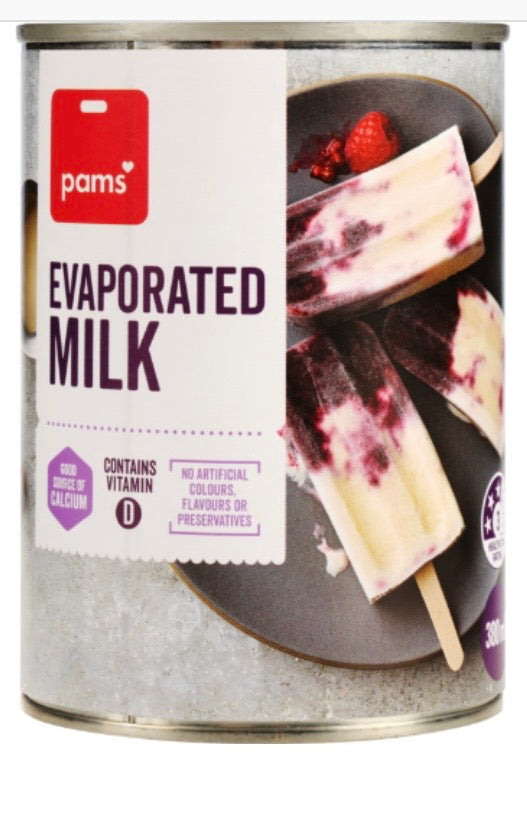 Pams Evaporated Milk 380ml