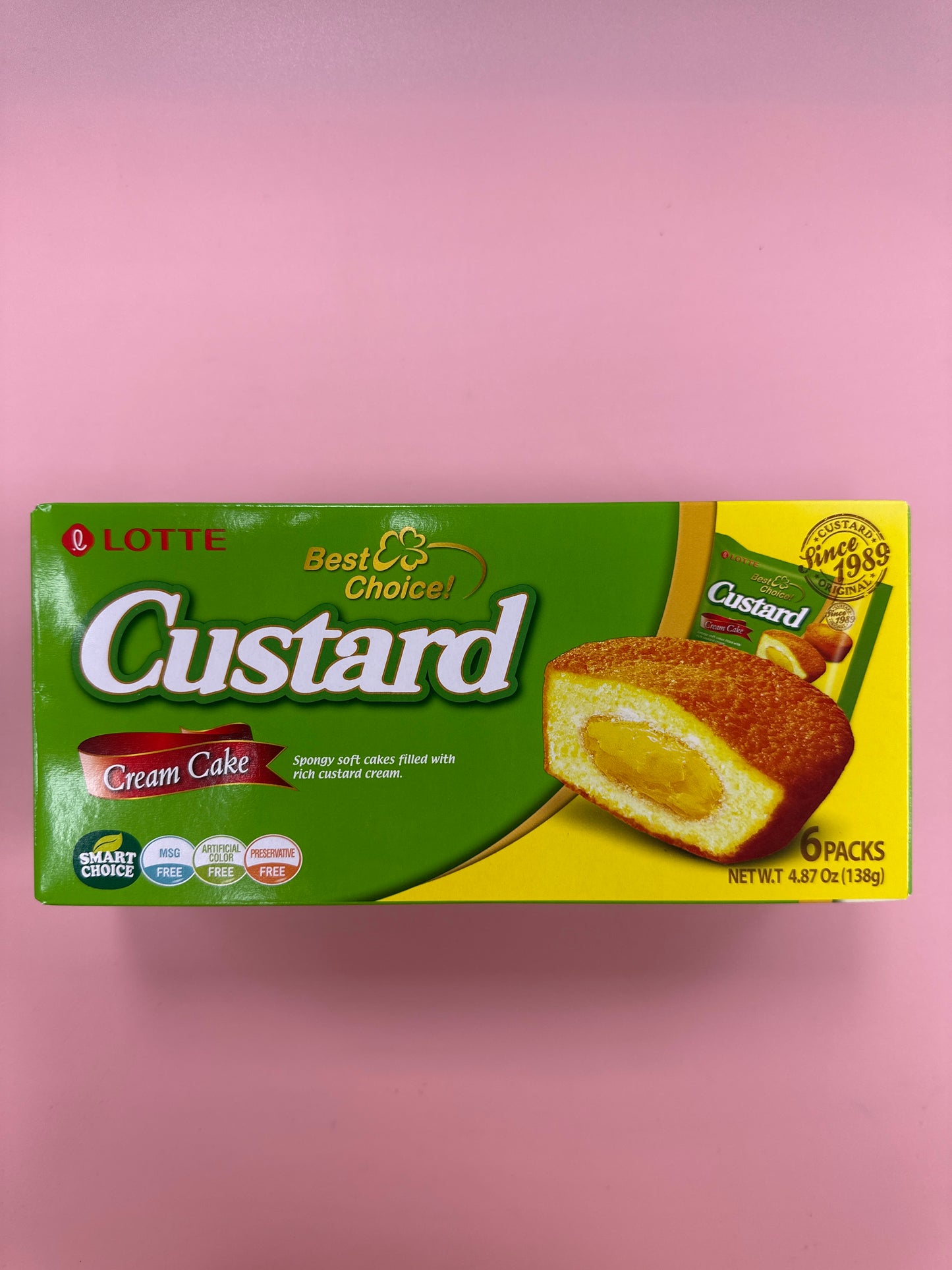 Lotte Custard Cake 6P 138G