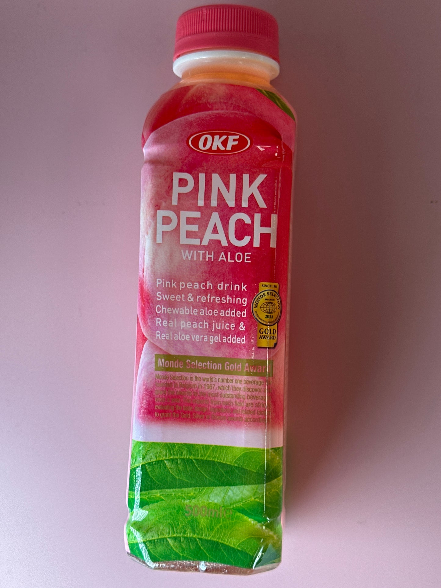 Okf Pink Peach Juice With Aloe 500Ml