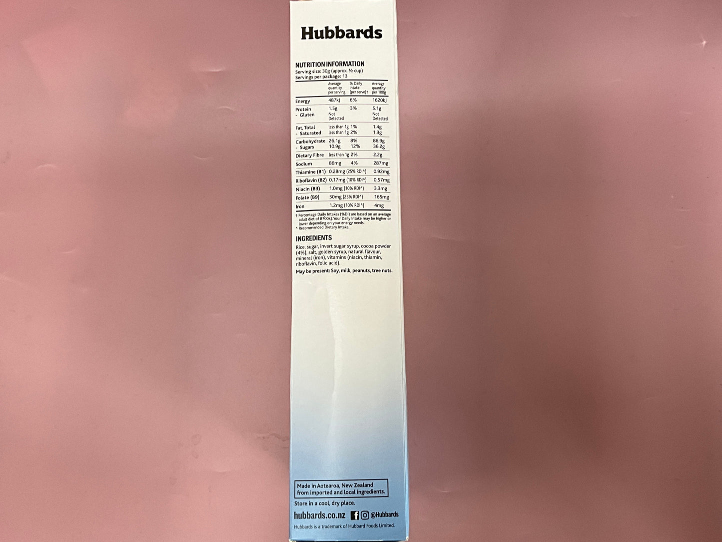 Cocoa Puffs G/F Hubbards 400g
