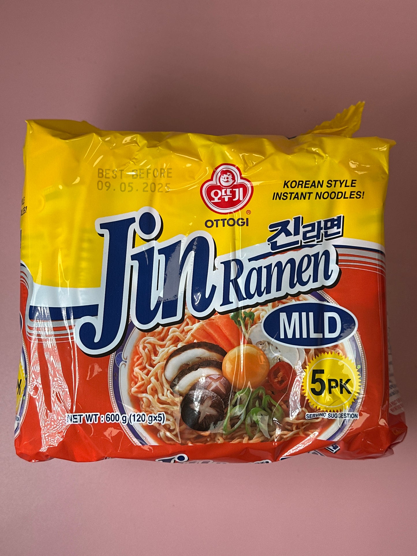 Ottogi Jin Ramen Mild 5Pk 600G