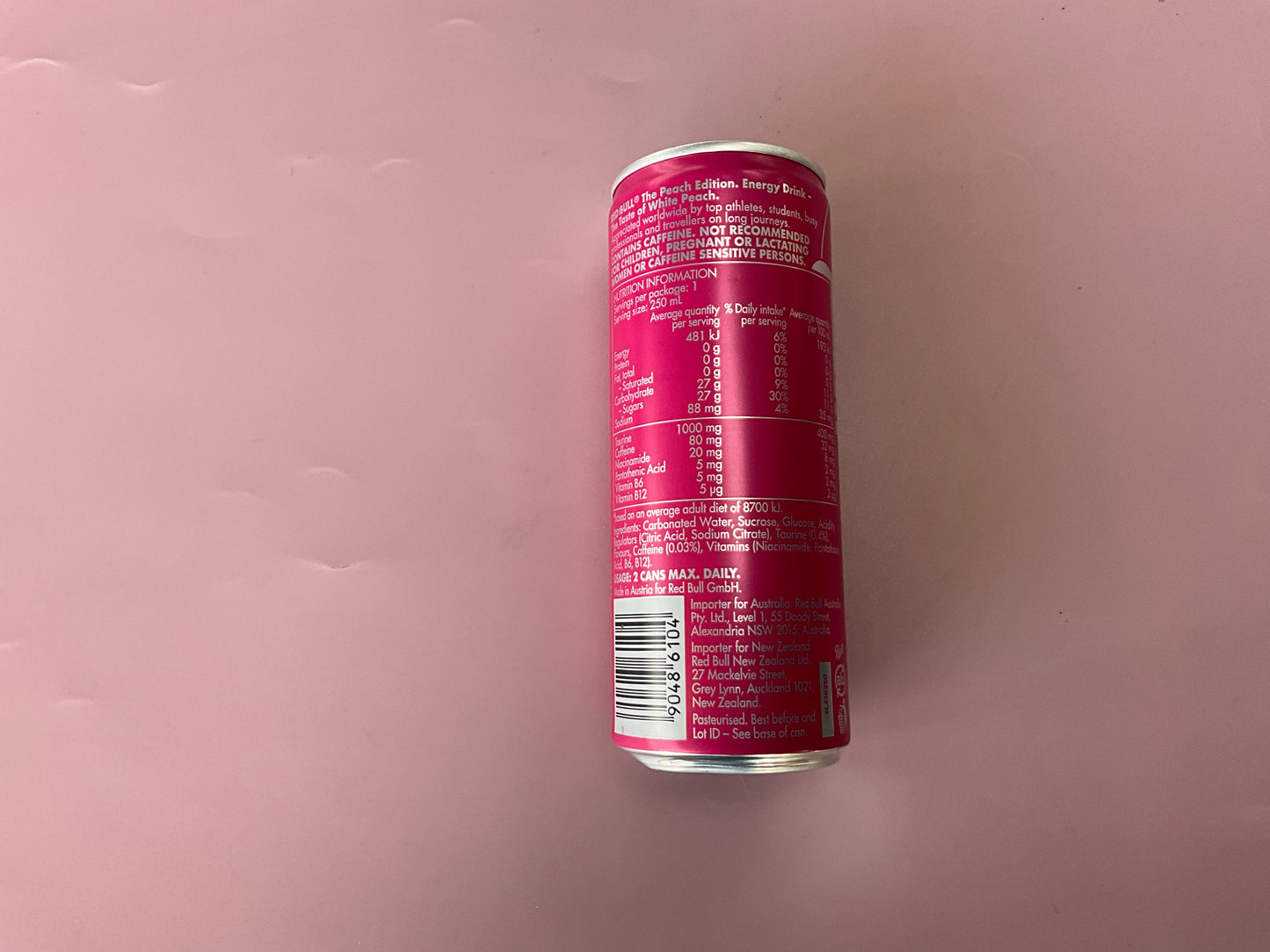 Red Bull Peach Edition Energy Drink 250ml