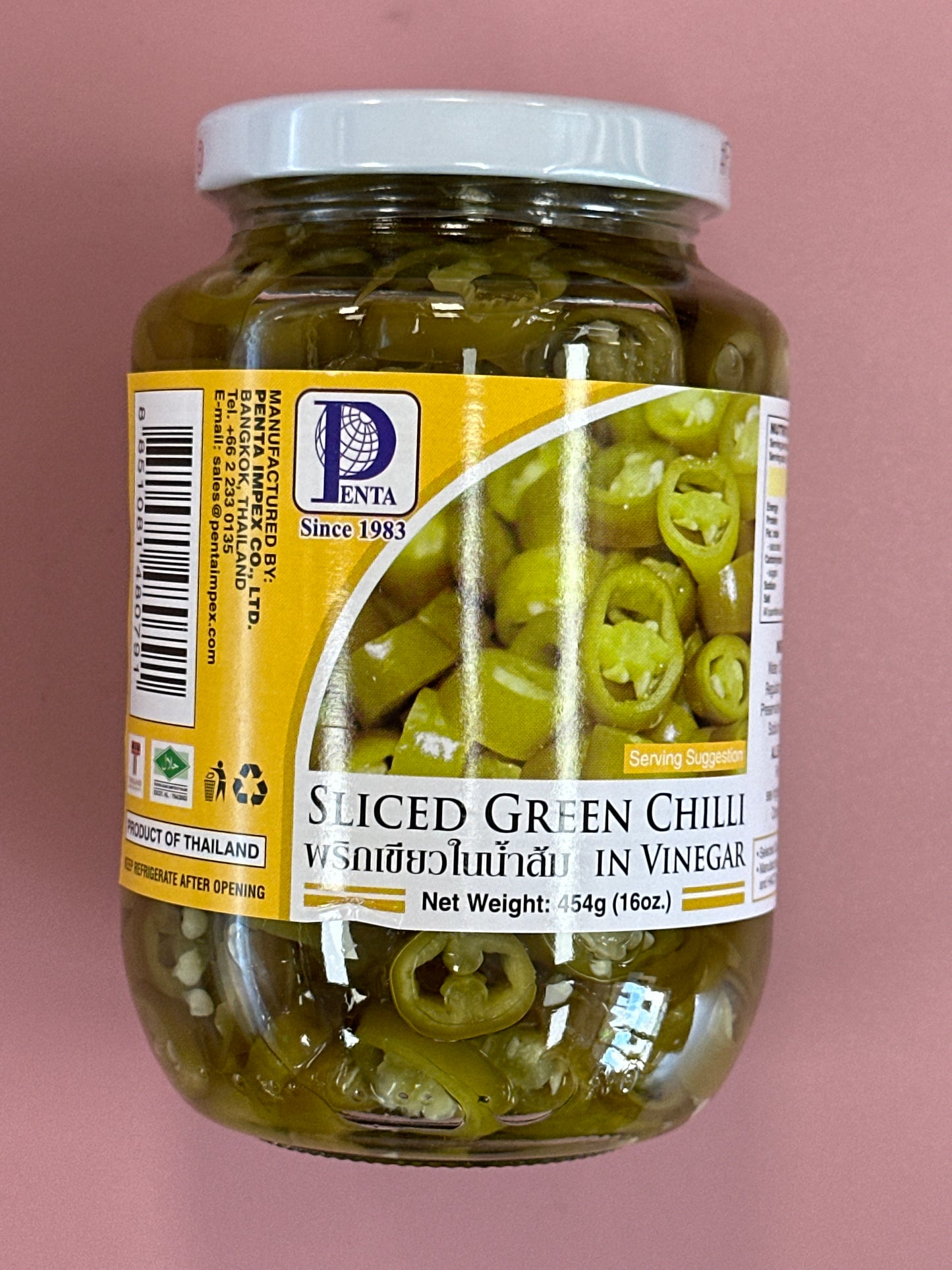 Penta Sliced Green Chilli In Vinegar