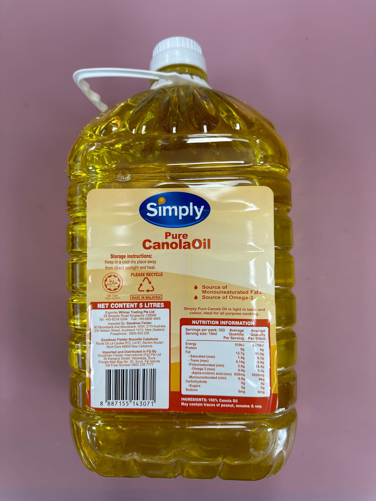 Simply Canola Oil 5L