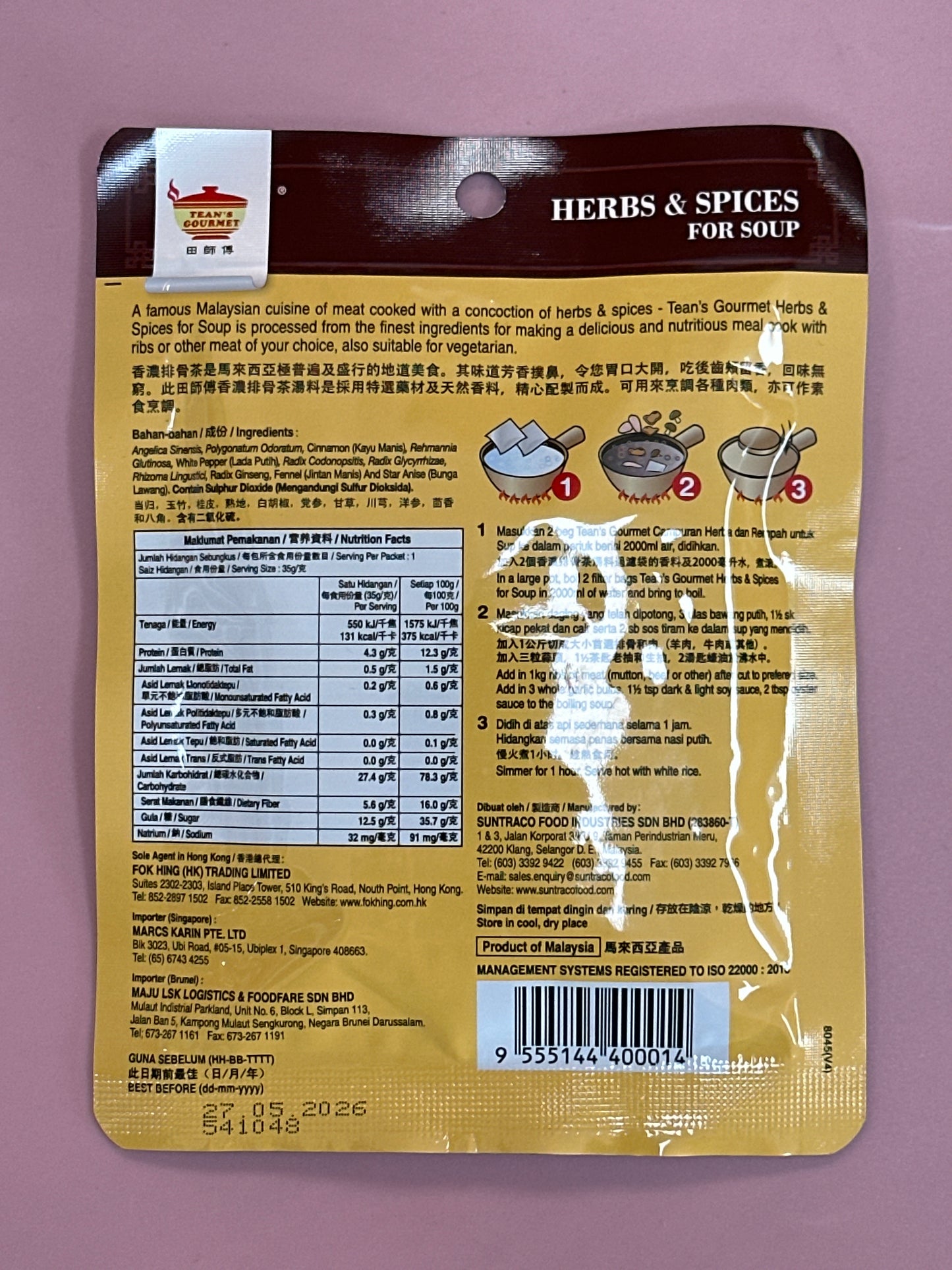 Teans Bakuteh Herbs & Spices 35g