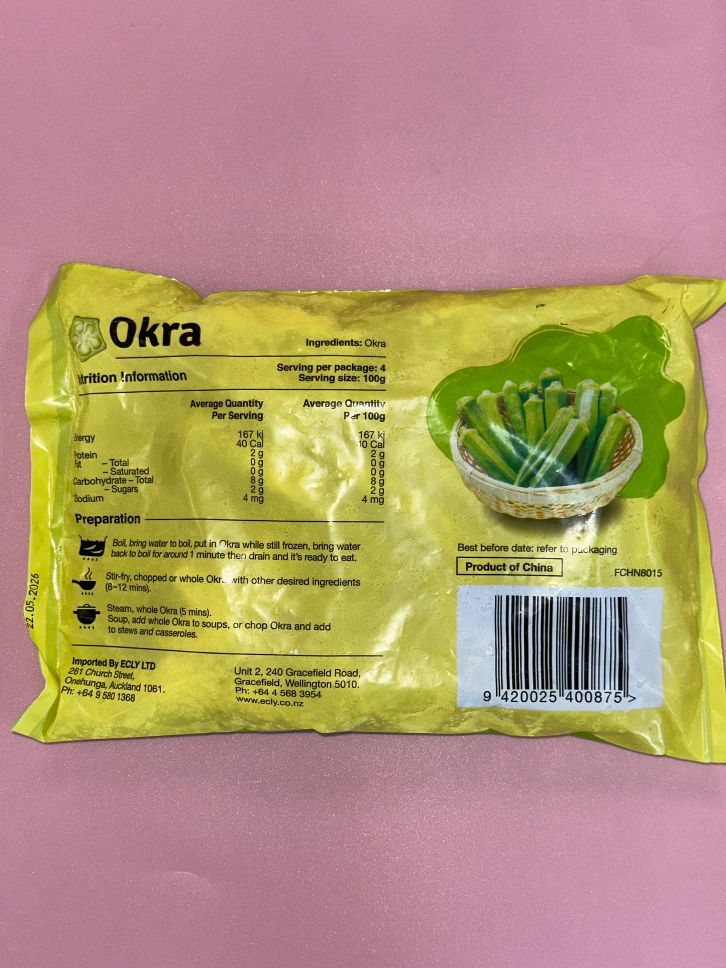 Check Frozen Okra