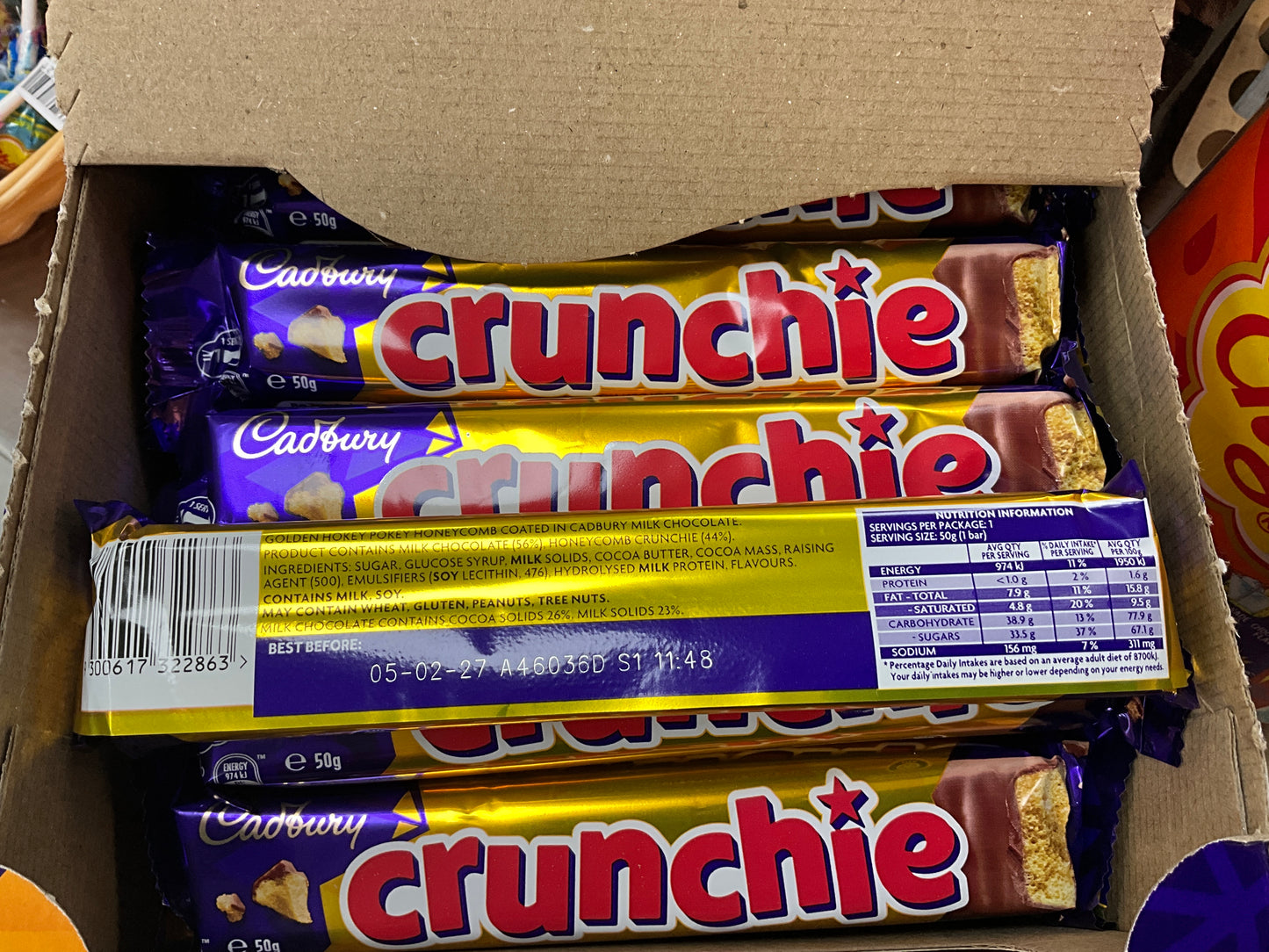 CADBURY CHOCOLATE BAR CRUNCHIE 50G
