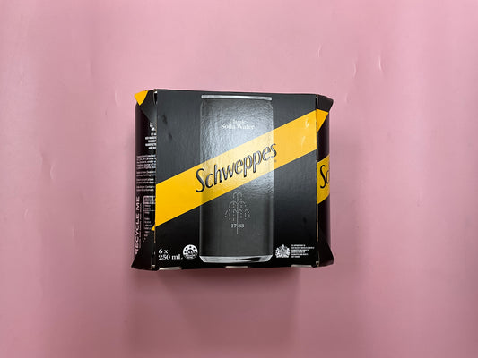 Schweppes classic soda water 250ml *6
