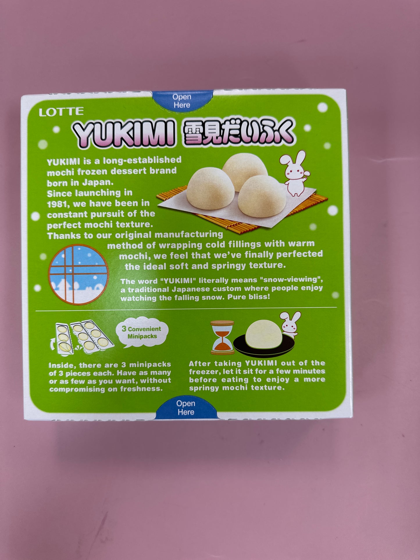 Lotte Yukimi Daifuku (Mini Green Tea) 9p